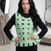 Mint Green Woven Cotton Hoodie