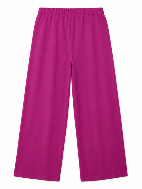 Cotton Wide Leg Purple Lounge Pants