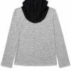Grey Long Sleeve Top with Black Snood Neck