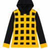 Black & Yellow Grid Pattern Hoodie